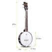 Melodic 5 String Banjo Beginner Banjo Music Instrument w/ String Picks 20 Frets 12 Brackets