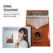 17 Keys Kalimba Mahogany Wood Thumb Piano Finger Percussion w/ Tuning Hammer Melodic