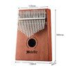 17 Keys Kalimba Thumb Piano Instrument Mahogany Wood w/ Tuning Hammer Melodic
