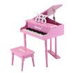 30 Key Piano Children Kids Grand Piano Wood Toy w/ Bench Music Stand-Pink Melodic