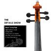 1/2 Acoustic Violin Kit 4 Strings Natural Varnish Finish w Case Bow Rosin Melodic