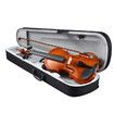 1/2 Acoustic Violin Kit 4 Strings Natural Varnish Finish w Case Bow Rosin Melodic
