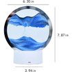Moving Sand Art Picture Round Glass 3D Deep Sea Sandscape in Motion Display Flowing Sand Frame,Desktop Art Toys,Desktop Decorations (Green)