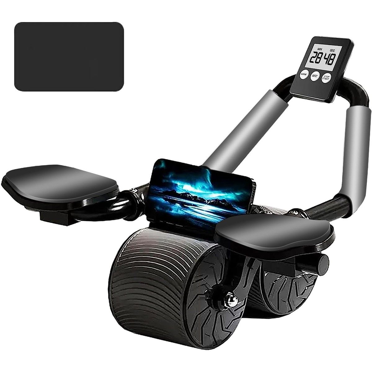 Automatic Rebound Ab Abdominal Exercise Roller with Elbow Support and Timer,abs roller wheel core exercise equipment,Perfect Core Exercise Equipment