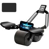 Automatic Rebound Ab Abdominal Exercise Roller with Elbow Support and Timer,abs roller wheel core exercise equipment,Perfect Core Exercise Equipment