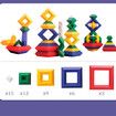 Stacking Pyramid Building Toys, 3D Puzzles, Brain Teaser for Kids Adults, Creative Preschool Learning Activities, Construction Toys (45PCS)