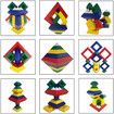 Stacking Pyramid Building Toys, 3D Puzzles, Brain Teaser for Kids Adults, Creative Preschool Learning Activities, Construction Toys (45PCS)
