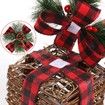Set of 3 Christmas Rattan Lighted Gift Boxes,60 LED Christmas Box Decorations,Presents Boxes with Ribbon Bows for Xmas Tree,Yard,Home,Indoor Outdoor Christmas Decorations (Rattan)