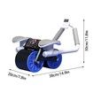Elbow Support Automatic Rebound Abdominal Wheel,Ab Roller for Abdominal Exercise Machine with Timer and Phone Holder,Dolly Core Strengthening Trainer Fitness Belly Training for Adults (Blue)