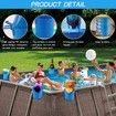 4 Pack Poolside Cup Holder for Above Ground Swimming for Pool Fits 2 Inch or Less Poolside Top Bar