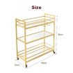 Bar Cart Wine Rack Drinks Trolley Glass Holder Gold Bottle Storage Liquor Shelf Serving With Wheels Party Kitchen