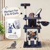 143cm Cat Tree Tower House Scratching Post Scratcher Furniture Stand Pole Cave Condo Climbing Play Castle Frame Gym Hammock