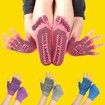 Portable Yoga Glove Sock Set Sweat-absorbing Non Slip Sports Five-toed Socks High Quality Half Finger Gloves Color Red