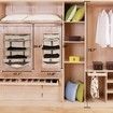 4 Tiers Portable Hanging Travel Shelves Bag Packing Cube Organizer Suitcase Storage Large Capacity (Beige XL)