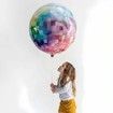 Colorful Disco Ball Balloons 22 Inch 6 Pack 4D Sphere Round Metallic Disco Balloons for Disco Party Decorations Retro Party Decorations