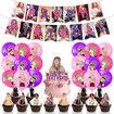 32pcs Taylor Party Decorations Banner Birthday Decorations Popular Singer Birthday Party Supplies Taylor Music Birthday Decorations of Banner