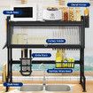 Dish Drying Rack Holder Drain Caddy Kitchen Drainer Cutlery Utensil Storage Over Sink Organiser Enclosed With Door 95cm