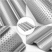 Nonstick Perforated Baguette Pan for French Bread Baking 15 Inch x 13 Inch 4 Loaf Silver Mold for Toaster Oven
