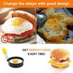 4 PackEgg Ring for Frying Eggs and English Muffin, Round Egg Shaper Mold