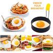 4 PackEgg Ring for Frying Eggs and English Muffin, Round Egg Shaper Mold