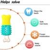 Dogs Chewing Stick Supply Cooling Chew Toys Freezable Pet Teething Toys Summer Dogs Ice Chewing Toys Bone Shape Teeth Cleaning Toys for Puppies Color Blue