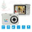 Digital Camera, Compact Camera 2.7 Inch 8X Digital Zoom Camera 18MP Teen Camera Digital Portable Mini Cameras Pocket Selfie HD Student Digital Camera Color Silver