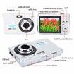 Digital Camera, Compact Camera 2.7 Inch 8X Digital Zoom Camera 18MP Teen Camera Digital Portable Mini Cameras Pocket Selfie HD Student Digital Camera Color Silver