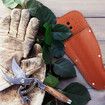 Garden Pruner Sheath Pruner Tool Holster Protective Case Cover Scabbard for Gardening Pruning Shears Scissor - Brown