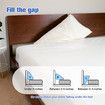 King Size Bed Pillow Wedge Gap Filler Cushion Foam Headboard Bedrest Comfortable with Side Pockets Grey