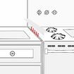 Kitchen Stove Counter Gap Cover,Silicone Gap Cover with Heat Resistant Wide & Long Gap Filler Used for Protect Gap Filler Sealing Spills in Kitchen Counter,Stovetops Semi-Clear 21 Inches (2 Pack)