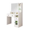 Dressing Table Vanity Mirror Dresser Makeup Desk With Drawers Storage 4 Shelves Bedroom Furniture White Modern