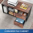 Computer Office Desk Table Bookcase Study Bookshelf Writing Laptop Workstation Storage Shelves with Detachable Cabinet