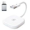 CarPlay Wireless Adapter for Factory Wired CarPlay Upgrade Plug & Play Dongle Converts Wired to Wireless Fast and Easy Use Fit for Cars from 2016 & iPhone iOS 10+ (White)