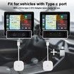 CarPlay Wireless Adapter for Factory Wired CarPlay Upgrade Plug & Play Dongle Converts Wired to Wireless Fast and Easy Use Fit for Cars from 2016 & iPhone iOS 10+ (White)