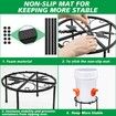 Metal Stand for Chicken Feeder Waterer,Iron Stand Holder with 4 Legs,Round Supports Rack for Buckets Barrels Equipped Installed with Feeder Waterer Port,for Coop Poultry Indoor Outdoor (1pcs)