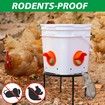 Metal Stand for Chicken Feeder Waterer,Iron Stand Holder with 4 Legs,Round Supports Rack for Buckets Barrels Equipped Installed with Feeder Waterer Port,for Coop Poultry Indoor Outdoor (1pcs)