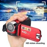 Video Camcorder Digital Portable Camera Recorer 270 Degree Rotation Full HD 16X DV Cameras for Travelling Vlogging Red