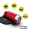 Video Camcorder Digital Portable Camera Recorer 270 Degree Rotation Full HD 16X DV Cameras for Travelling Vlogging Red