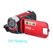Video Camcorder Digital Portable Camera Recorer 270 Degree Rotation Full HD 16X DV Cameras for Travelling Vlogging Red