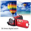 Video Camcorder Digital Portable Camera Recorer 270 Degree Rotation Full HD 16X DV Cameras for Travelling Vlogging Red