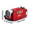 Video Camcorder Digital Portable Camera Recorer 270 Degree Rotation Full HD 16X DV Cameras for Travelling Vlogging Red