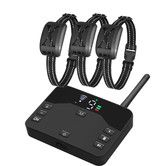 2-in-1 Wireless Dog Fence,Training Collar with Remote,Electric Fence for Ultimate Dog Safety and Freedom,Shock Collar for Large Dog (3 Collars + Transmitter)