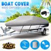 Trailerable Boat Cover 12-14ft Waterproof Marine Grade Fabric Heavy Duty Protector Jumbo V hull Fishing UV Resistant OGL