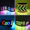 7x17cm 16x32pixel LED Signs Bright Advertising Flexible USB 5V LED Store Sign Bluetooth App Control Custom Text Pattern Programmable LED Display