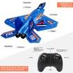 Plane Remote Control F-22 Raptor RTF 2.4GHz 6-Axis Gyro RC Airplane Light Strip Jet Fighter Toy Aviation Gift Kids Beginner Blue