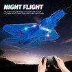Plane Remote Control F-22 Raptor RTF 2.4GHz 6-Axis Gyro RC Airplane Light Strip Jet Fighter Toy Aviation Gift Kids Beginner Blue