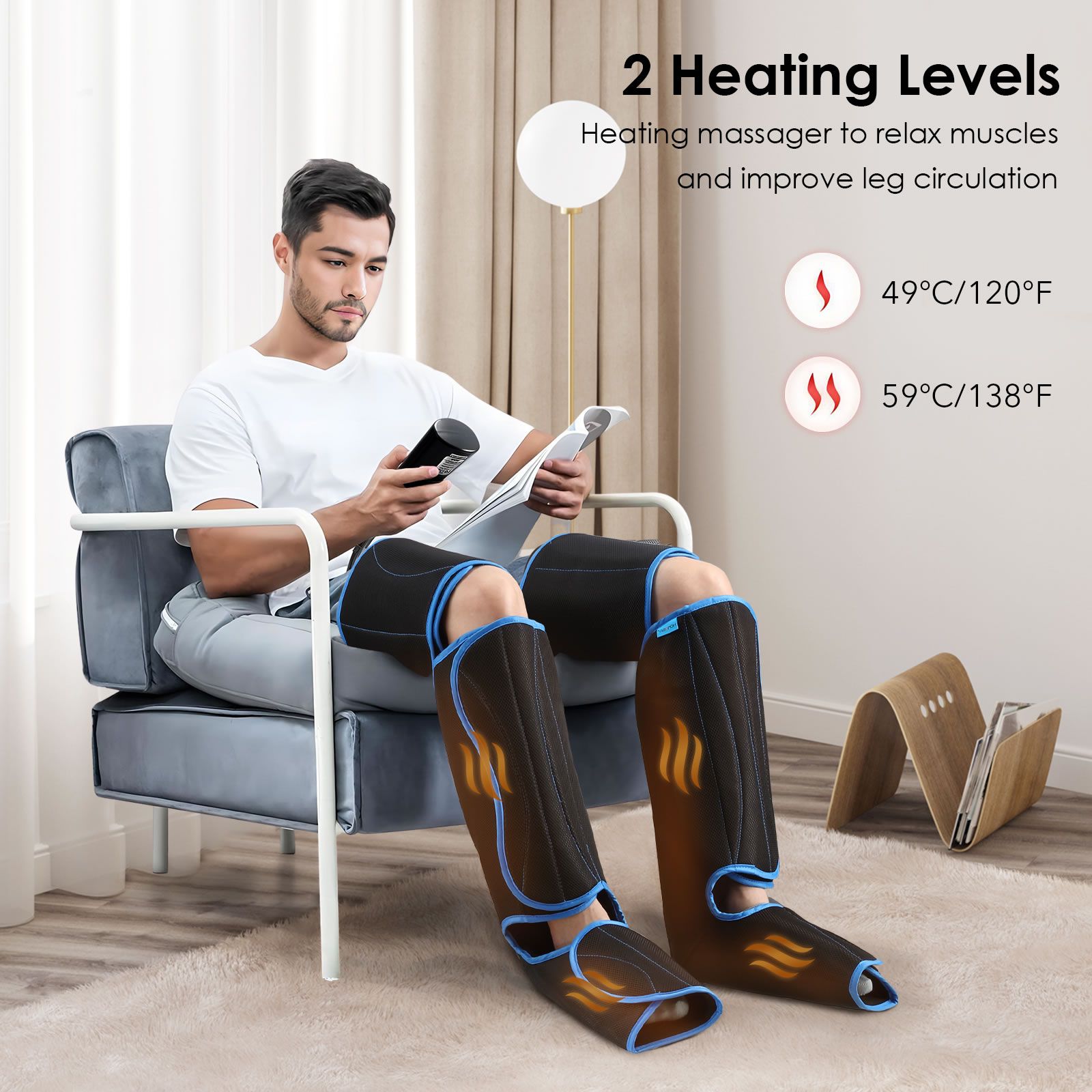 Leg Massager Foot Massage Electric Air Compression Wraps Circulation