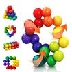 Autism Sensory Toys for Kids Toddler,0.7IN Autistic Travel Toys Rainbow Ball ADHD Quiet Cool Fidget Toys Adults Stocking Stuffer Gift for Boy Girl Age 3+,Inseparable (Small)