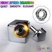 Fidget Toy Adult Metal Figette Cube Spinner 2PCS,Quiet Small Cool Gadget Desk Toy Sensory Fidget Anxiety Toys,ADHD Stress Relief Stocking Stuffer Gifts for Kids,Teens,Men (Black+Silver)