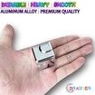 Fidget Toy Adult Metal Figette Cube Spinner 2PCS,Quiet Small Cool Gadget Desk Toy Sensory Fidget Anxiety Toys,ADHD Stress Relief Stocking Stuffer Gifts for Kids,Teens,Men (Black+Silver)